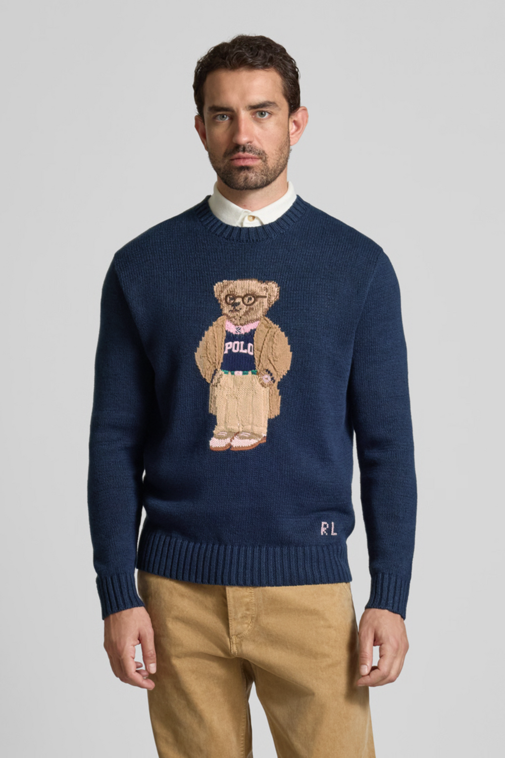 Suéter tricotado em lã com Urso - Ralph Lauren