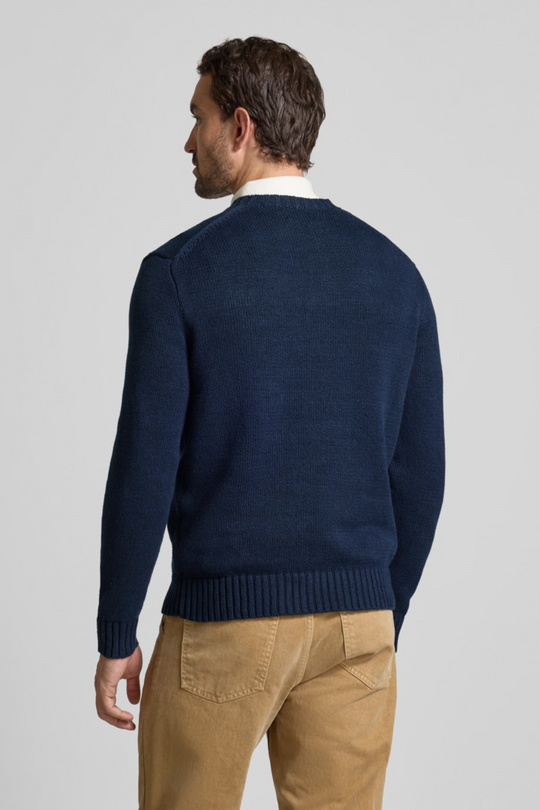 Suéter tricotado em lã com Urso - Ralph Lauren