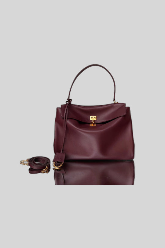 Bolsa Rodeo Medium vinho - Balenciaga — fotografia de produto em fundo cinza-claro