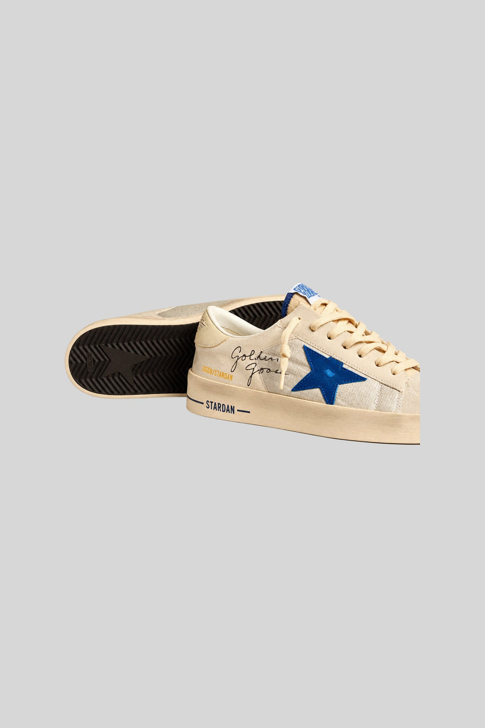 Tênis Ball Stardan Cream Blue - Golden Goose: foto 2 em fundo cinza-claro
