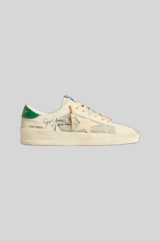 Tênis Stardan Green - Golden Goose — produto em fundo cinza-claro uniforme
