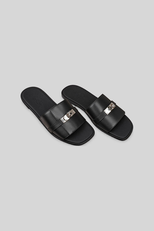 Sandália Gabriel Noir - Hermès: foto 2 em fundo cinza-claro