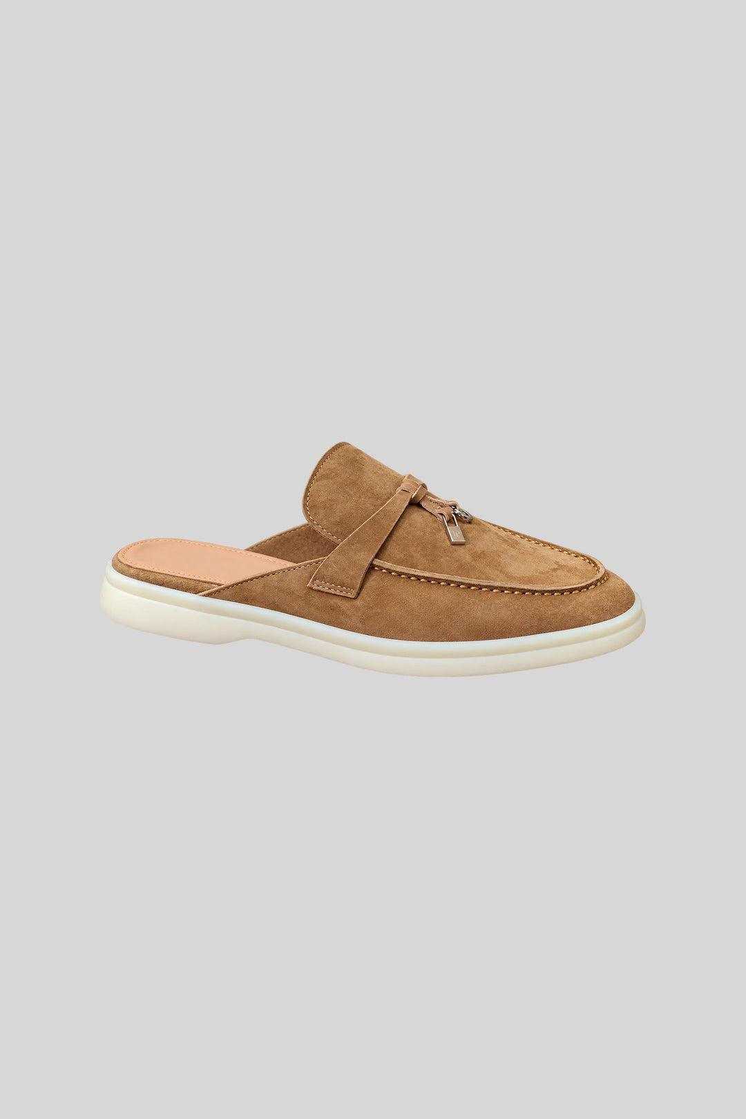 Mule Babouche Walk Antique Brown - Loro Piana: foto 2 em fundo cinza-claro
