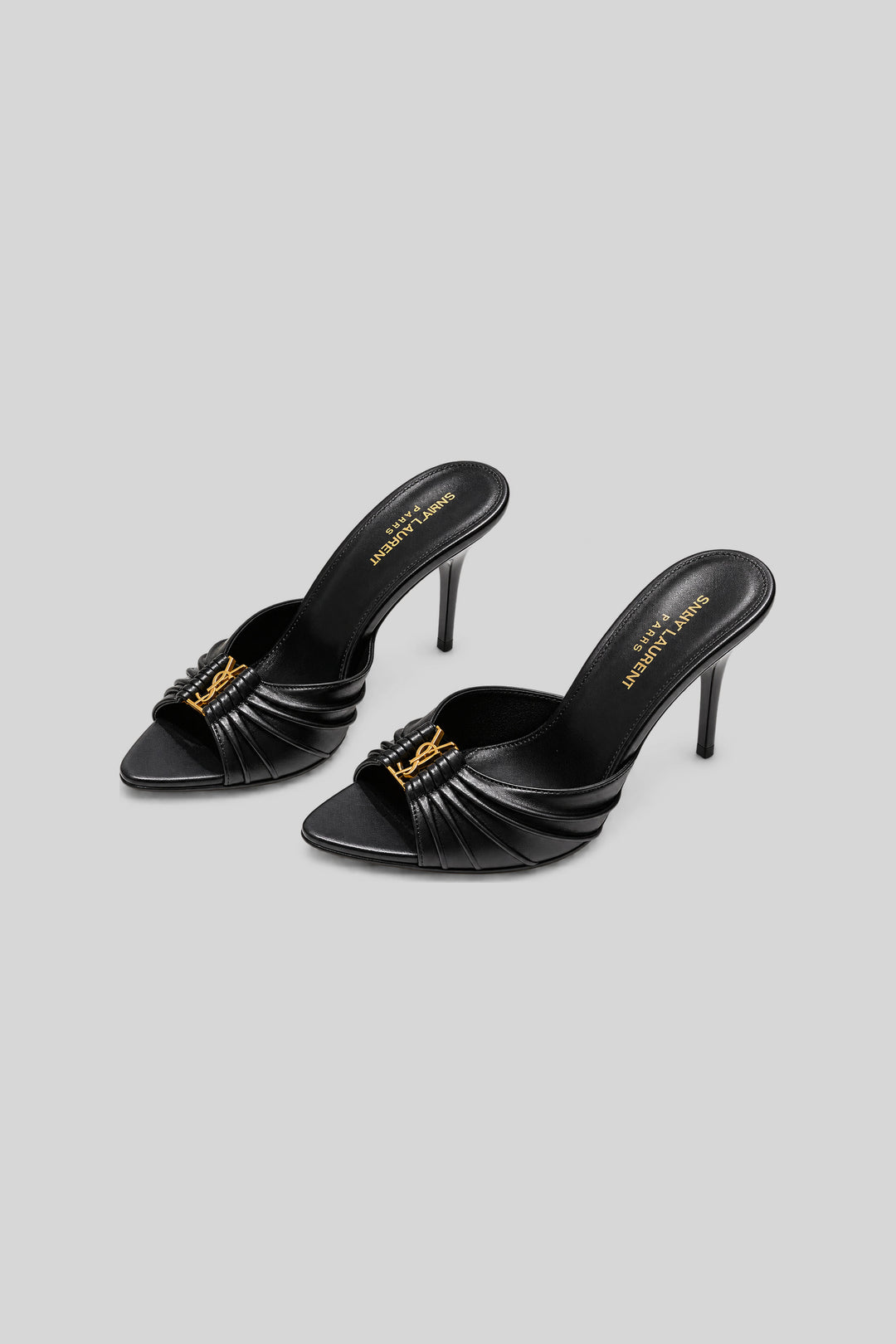 Babylone Mules Bordeaux - Saint Laurent: foto 3 em fundo cinza-claro
