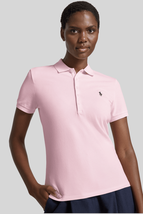Polo feminina com logo bordado - Ralph Lauren, Rosa claro, foto 2