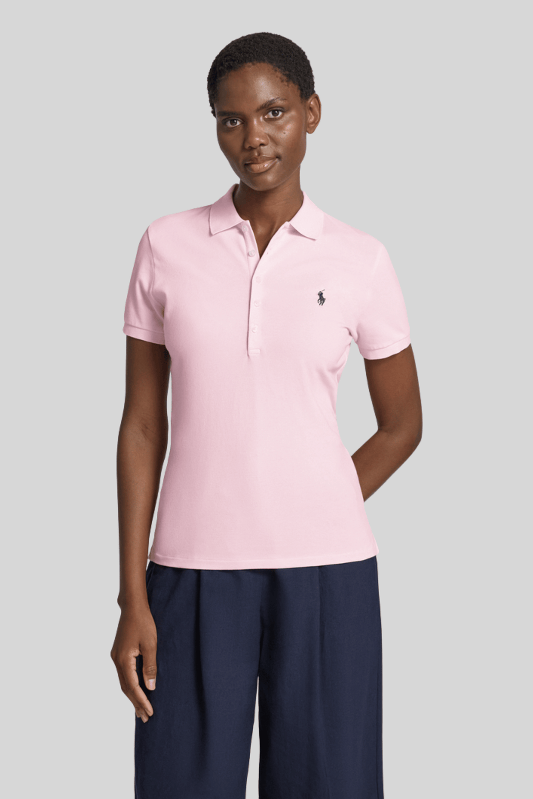 Polo feminina com logo bordado - Ralph Lauren, Rosa claro, foto 3