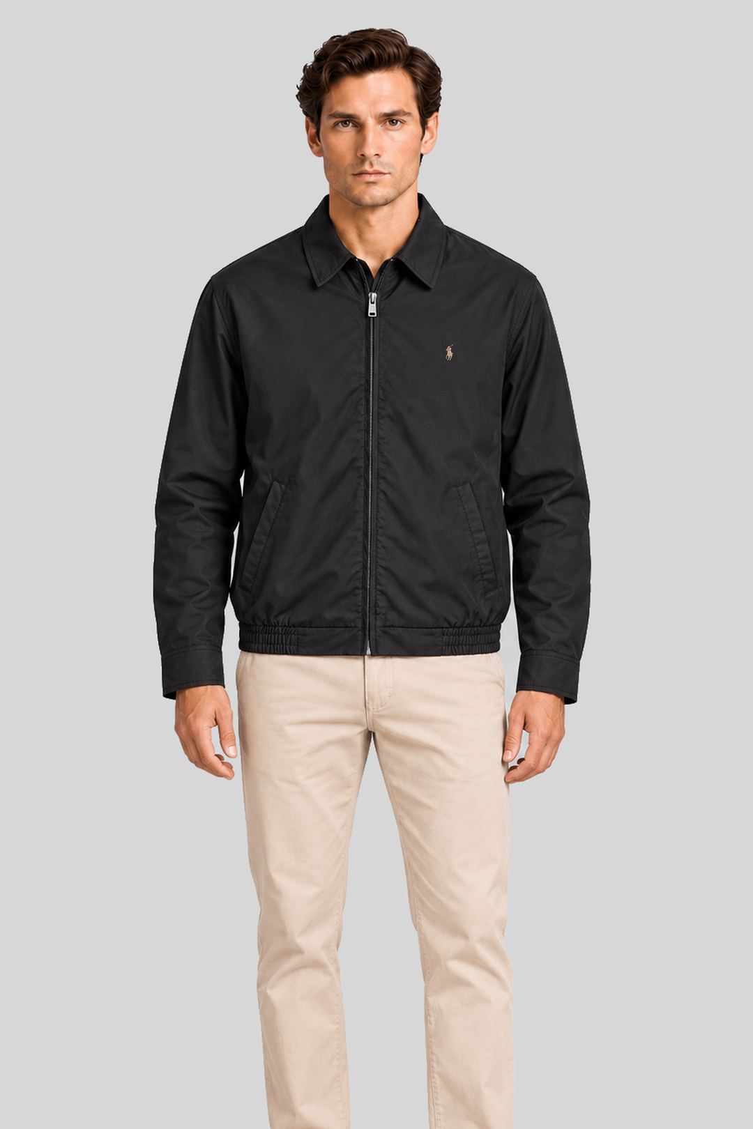 Suéter Windstopper preto - Ralph Lauren — modelo aberto